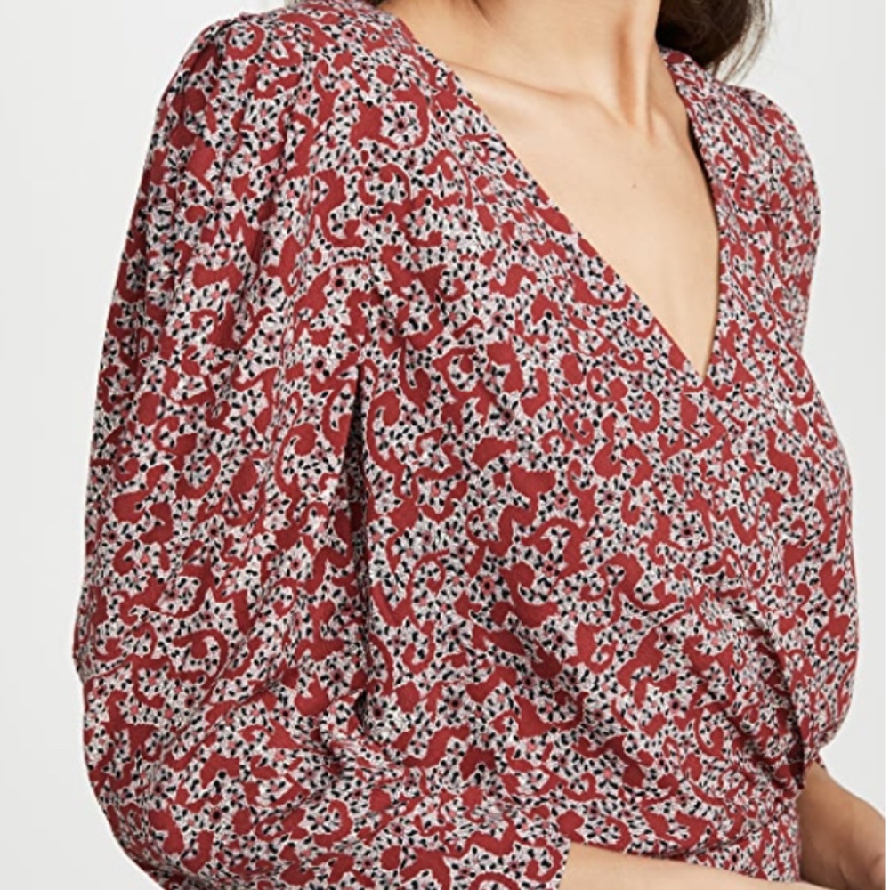 ba&sh Red Floral Mini Dress - Picture 9 of 12